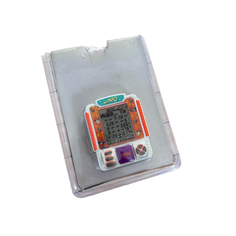 Vintage 1998 SLINGO Tiger Handheld Electronic LCD GAME  Slots Bingo Factory Seal